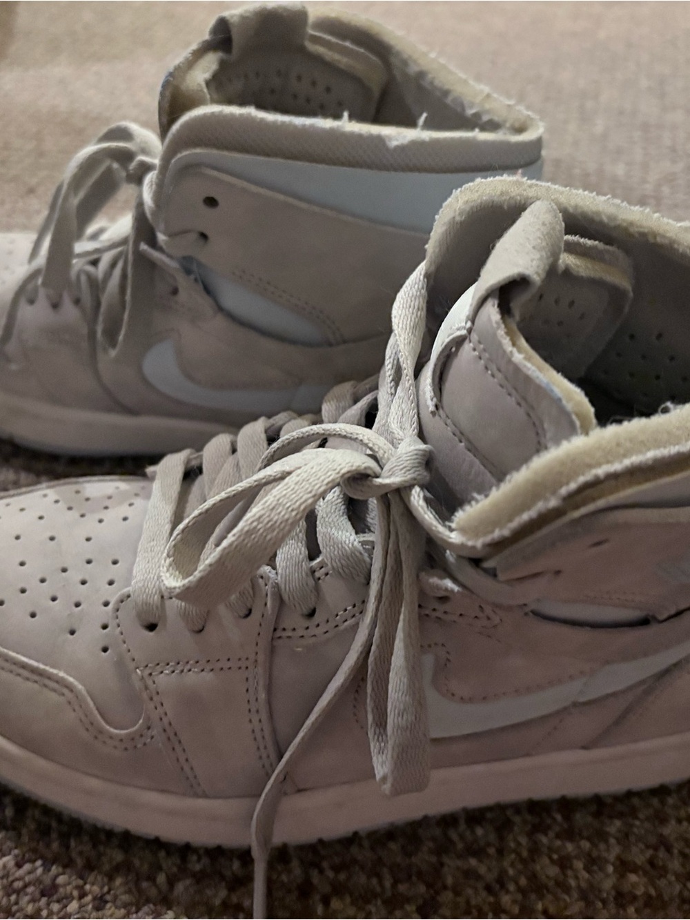 Jordan High Top Sneakers with Swoosh - Gray and Blue